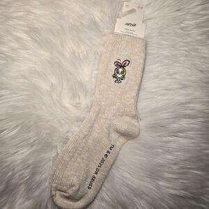 Aerie Beige Socks with Dr. Seuss Design